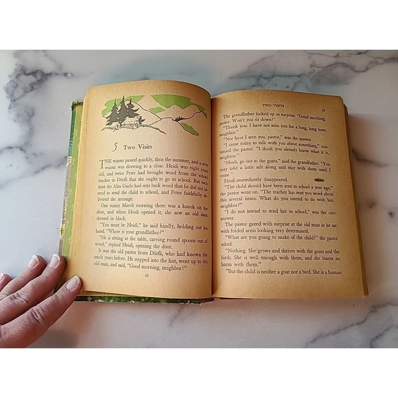 Vintage Heidi by Johanna Spyri Hardcover Book Whitman Publishing Company 1955 - Picture 7 of 10